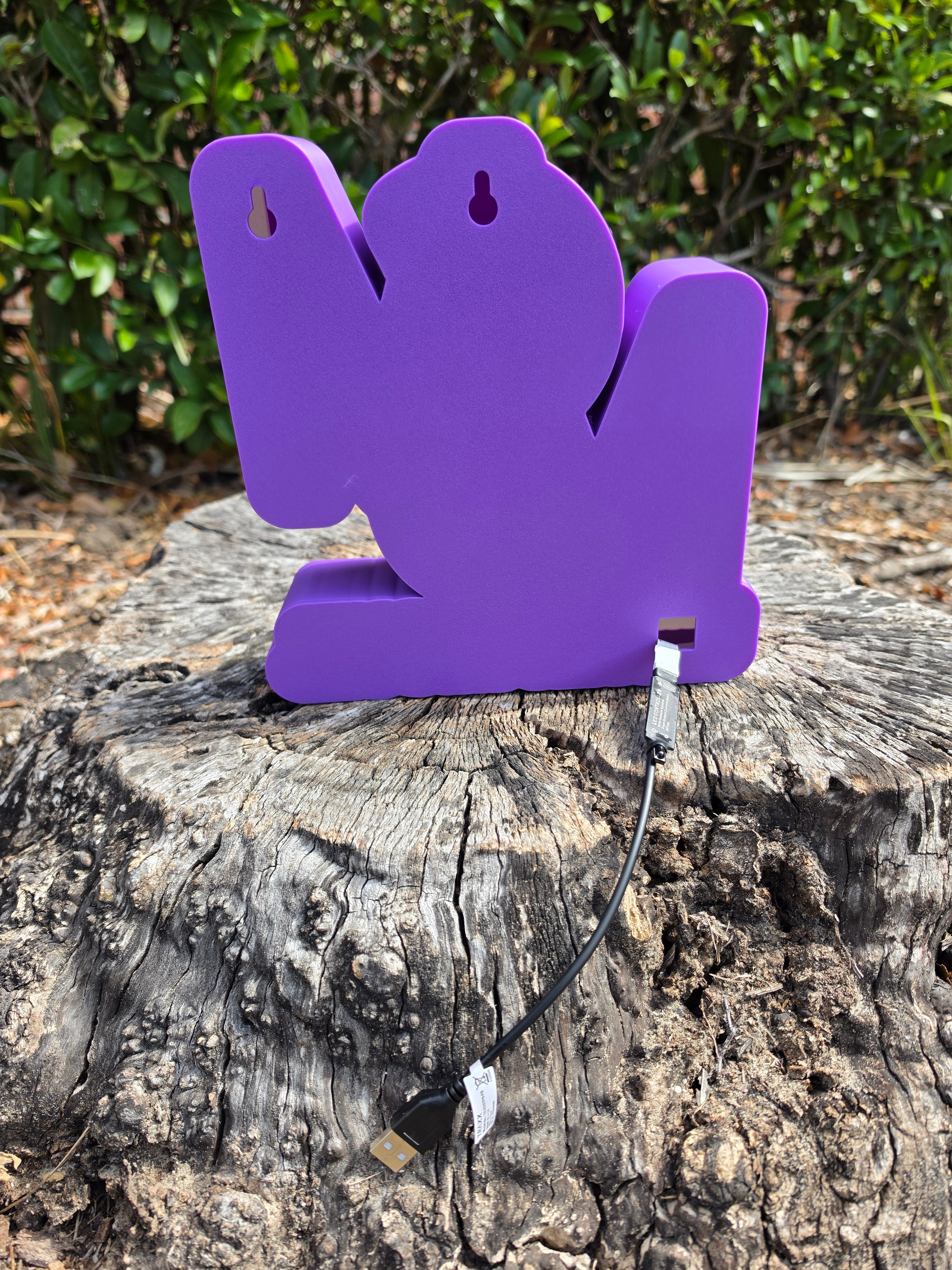 L.E.D. Text lightstand/wallart